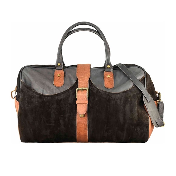 Vintage Addiction Suede & Leather Travel Bag - Picture 2 of 5